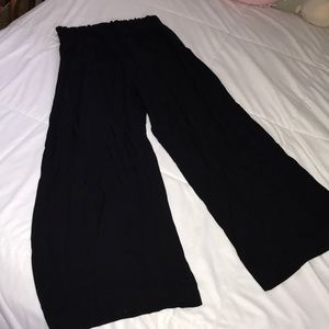 Black wide leg abercrombie & fitch pants